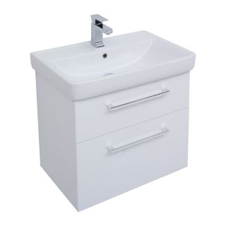 Тумба подвесная Dreja.Rus Q MAX 70 под умывальник Q-70, белый глянец